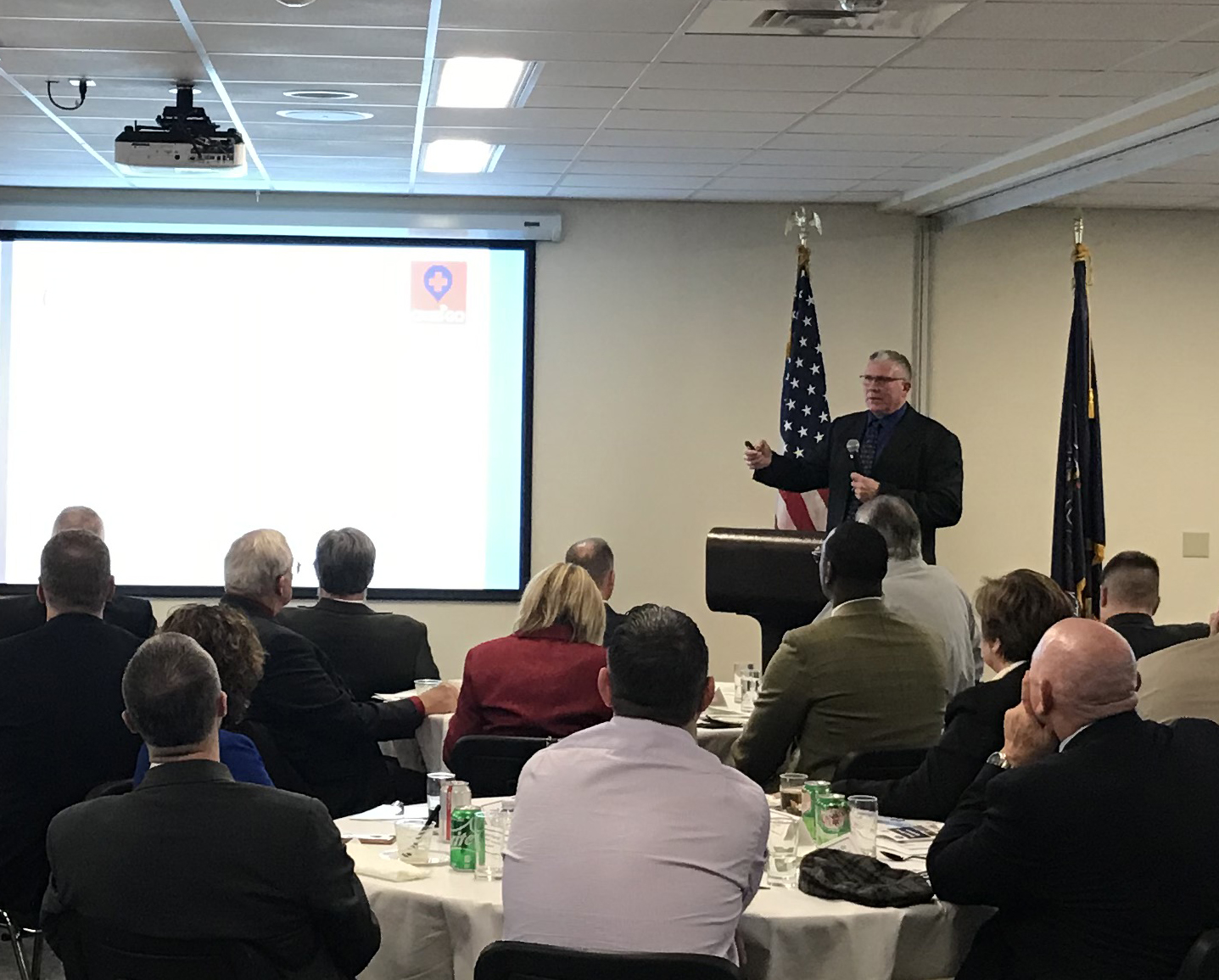  Mr. Bill Gleason, Safety and Security Program Administrator for the BCIU, presents to school leaders at the 21st Annual Superintendents’ and Board Presidents’ Workshop. 