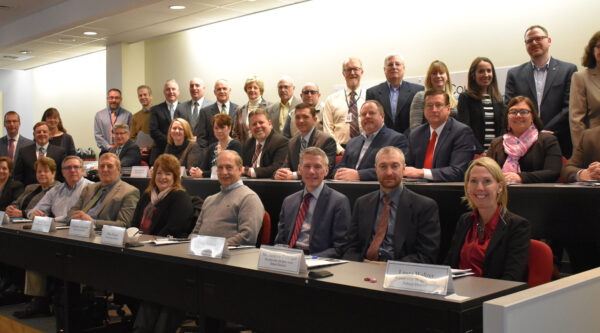 More than 35 education leaders from across Berks County gathered at the BCIU for a group photo after the January 2020 Committee on Legislative Action meeting