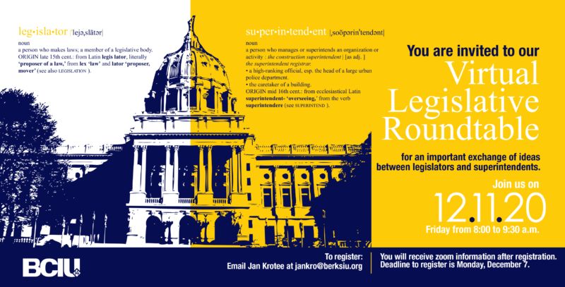 Virtual Legislative Roundtable Invite