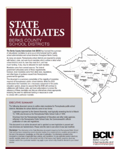 Image of the BCIU 2023 State Mandates Document